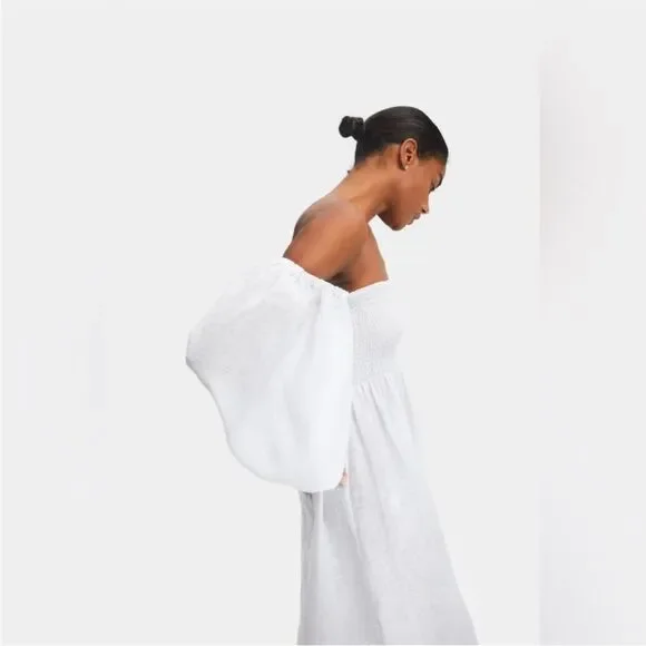 NWT Sleeper SL002AL Atlanta Off-Shoulder Lounge Midi Dress $320 - Picture 7 of 9